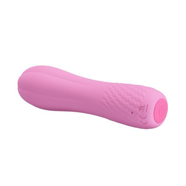 Мини-вибратор Pretty Love Alice, ребристый, 12 х 3 см 31097 /BI-014563 фото