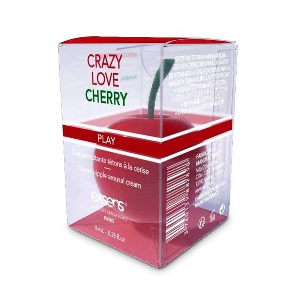 EXSENS Crazy Love Cherry Krem stymulujący sutki (8 ml) z jojobą i masłem shea, jadalny