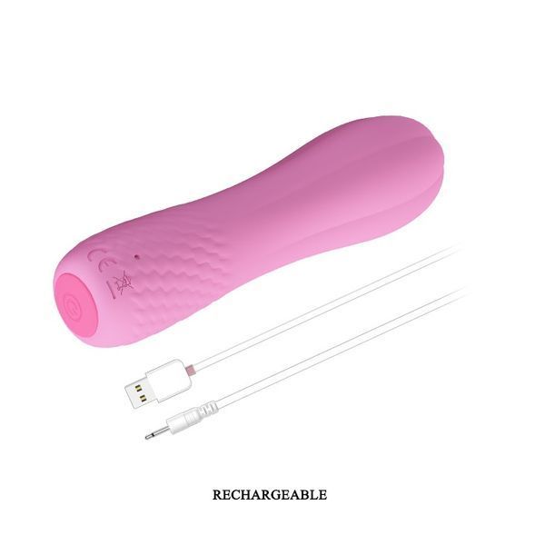 Мини-вибратор Pretty Love Alice, ребристый, 12 х 3 см 31097 /BI-014563 фото