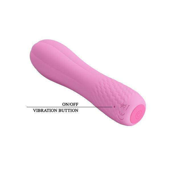 Мини-вибратор Pretty Love Alice, ребристый, 12 х 3 см 31097 /BI-014563 фото
