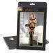 Mesh jumpsuit with cutouts in the chest area and imitation stockings Star Night, Black