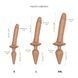 Korek analny z dildo 2w1 Strap-On-Me SWITCH PLUG-IN REALISTYCZNY DILDO Karmelowy S, średnica 3,3/2,9 cm