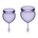 Set of reusable menstrual cups Satisfyer Feel good medical silicone, 15 ml and 20 ml