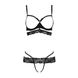 Комплект белья SARIA SET OpenBra black L/XL - Passion Exclusive: стрэпы: откртый лиф, стринги PS25001 фото 5 Safeyourlove