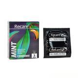 Condoms Holographic Recare Ultra Thin Mint Condoms 3 pcs, ultra thin, aroma: mint