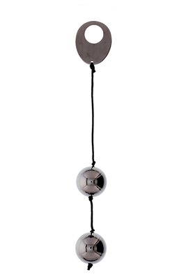 Металлические вагинальные шарики DOMINO METALLIC BALLS, CHROME BLACK DT50903 фото