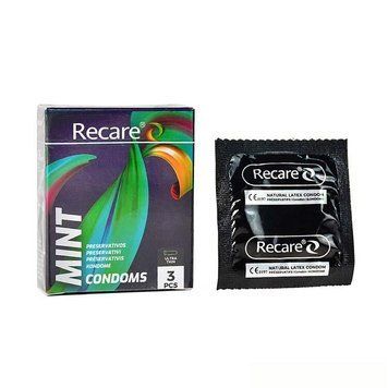 Презервативи Holographic Recare Ultra Thin Mint Condoms 3шт, ультратонкі, аромат: м'ята SX3331 SafeYourLove