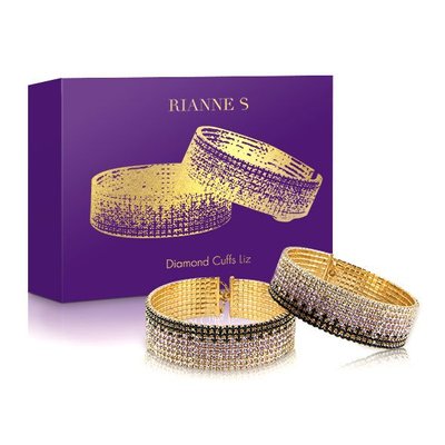 Лакшері наручники-браслети із кристалами Rianne S: Diamond Cuffs, подарункова упаковка SO3873 SafeYourLove