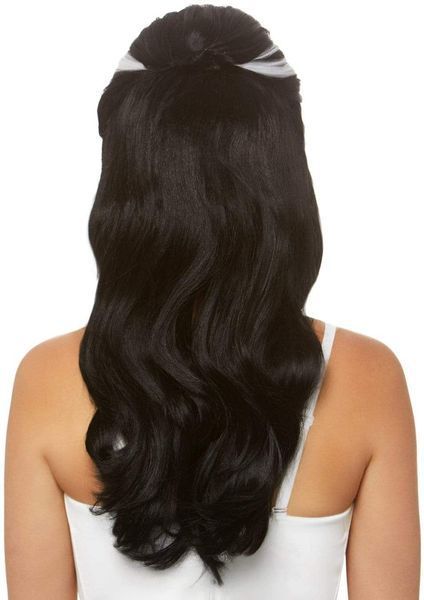 Peruka Dark Lady Frankie Wig Leg Avenue Frankie Bouffant, czarno-biała, 53 cm