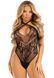 Тедди Leg Avenue Thong teddy with strappy back, One Size, эластичное кружево, низ &mdash; стринги SX1081 фото 1