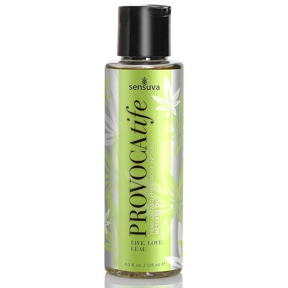 Olejek do masażu Sensuva: Provocatife Hemp Oil Proynati Massage (125 ml) z feromonami i olejem konopnym