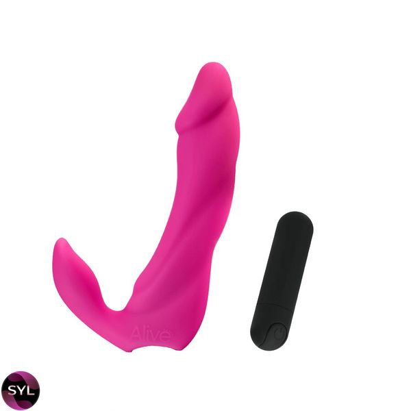 Вибратор вагинально-клиторальный Alive Bifun Pro, Pink, перезаряжаемый SO8534 фото