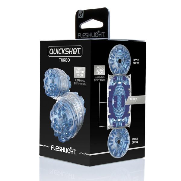Мастурбатор Fleshlight Quickshot Turbo Blue Ice, компактний, чудово для пар і мінету SX0678 SafeYourLove