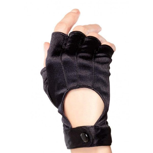 Перчатки без пальцев черные Leg Avenue Fingerless Motercycle Gloves O/S A1039 фото