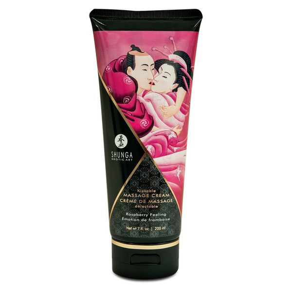 Jadalny krem ​​do masażu Shunga Kissable Massage Cream – Raspberry Feeling (200 ml)