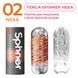 Masturbator Tenga Spinner z elastyczną spiralą stymulującą w środku &mdash; Hexa