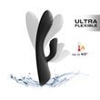 Dorcel FLEXI RABBIT BLACK heated rabbit vibrator, flexible barrel