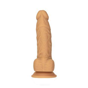 Фаллоимитатор ADDICTION Dual Density Silicone Dildo Caramel 8&Prime;, присоска, диаметр 4,3 см, вибропуля SO8243 фото