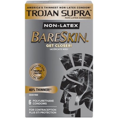 Упаковка 6шт поліуретанових Trojan Supra Bareskin UCIU000237 SafeYourLove