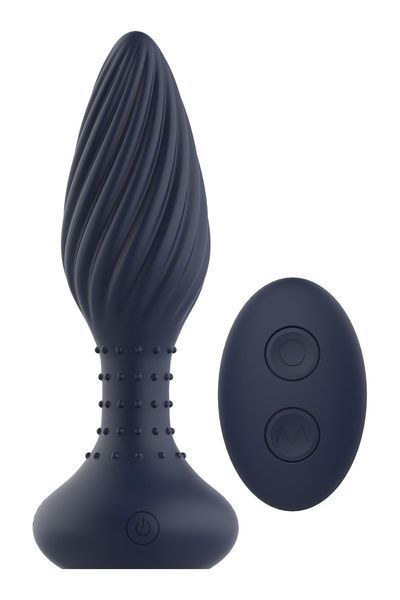 Dream Toys Startroopers Triton Vibrating Anal Plug with Remote Control, Black