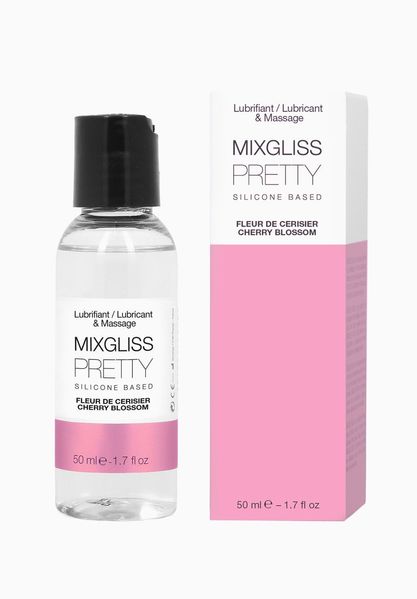 Lubrykant na bazie silikonu MixGliss PRETTY - FLEUR CERISIER (50 ml) o zapachu kwiatów wiśni