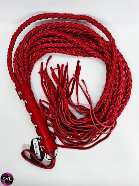 Флогер натуральна шкіра DS Fetish Leather flogger red 292001061 SafeYourLove