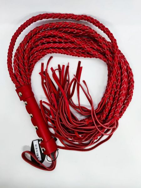 Флоггер натуральная кожа DS Fetish Leather flogger red 292001061 фото