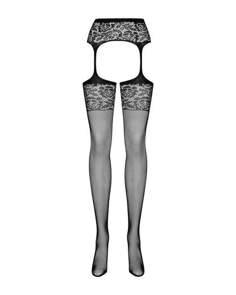 Сітчасті панчохи-стокінги з імітацією гартерів Obsessive Garter stockings S500, з доступ SO7273 SafeYourLove