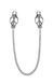 Зажимы для сосков с цепочкой Feral Feelings Clover nipple clamps, цвет Silver/White SO3797 фото