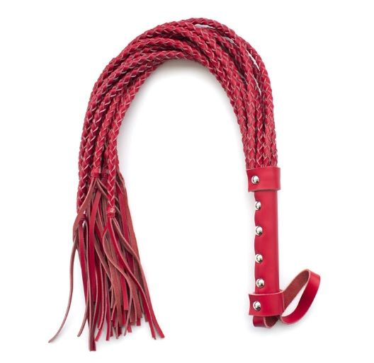 Флоггер натуральная кожа DS Fetish Leather flogger red 292001061 фото