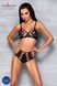 Комплект белья Passion TASMINA SET S/M black, лиф, высокие трусики с корсетом сзади SO8491 фото 5