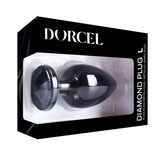 Чорна металева анальна пробка із прикрасою у вигляді кристалу Dorcel - Diamond Plug SO7810 SafeYourLove