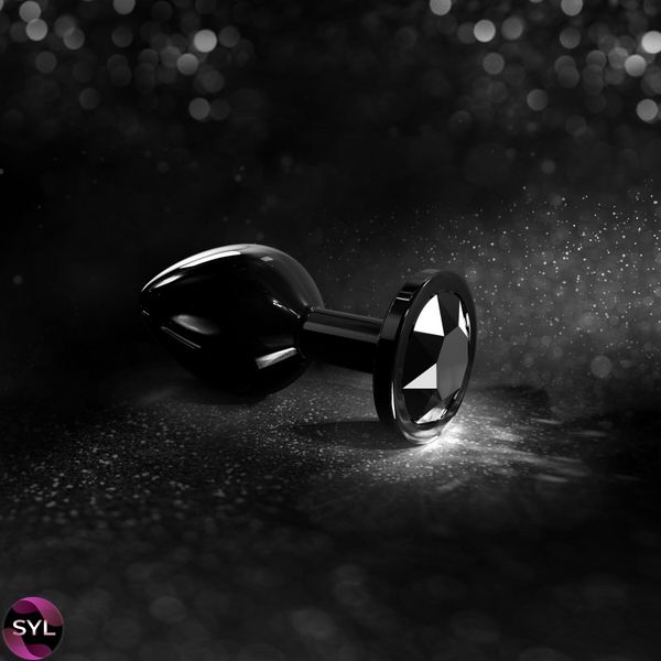 Металлическая анальная пробка с кристаллом Dorcel Diamond Plug Black M SO7810 фото