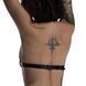 Bra Hearts made of genuine leather Feral Feelings - Hearts Bra, color Black