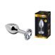 Alive metal anal plug with white stone