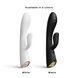 Dorcel FLEXI RABBIT BLACK heated rabbit vibrator, flexible barrel