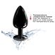 Металлическая анальная пробка с кристаллом Dorcel Diamond Plug Black M SO7810 фото 4