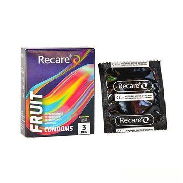Презервативи Holographic Recare Fruit Flavour Condoms 3 шт, аромати: м'ята, банан, полуниця SX3333 SafeYourLove