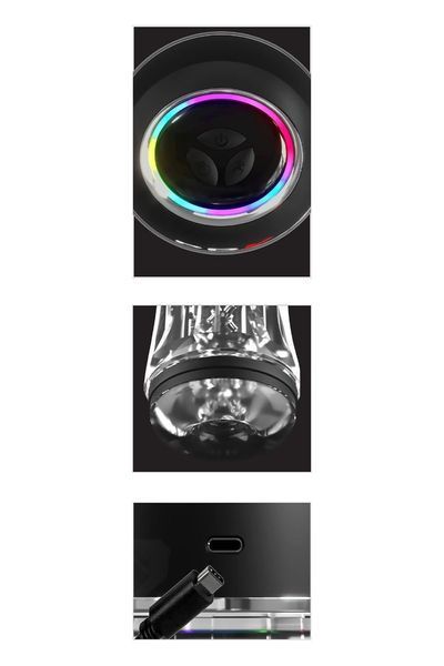 Pipedream PDX Elit Viewtube Pro Clear masturbator with vibration and vacuum, 23 cm