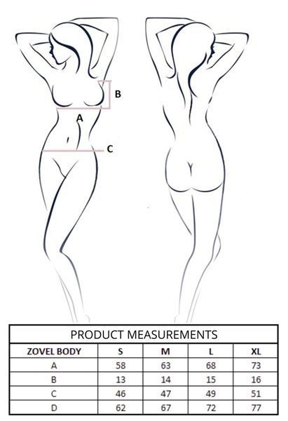 Боди Passion ZOVEL BODY light, цвет Grey, размер L SX2994 фото