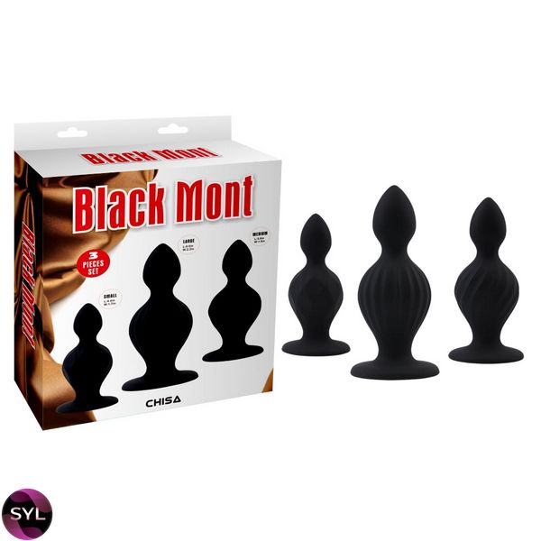 Набір великих анальних пробок Chisa Black Mont Black Silicone CH54115 SafeYourLove