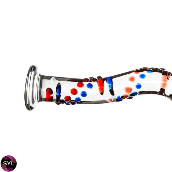 Скляний ділдо з вигинами і малюнком Gildo Glass Dildo No. 3 SO4414 SafeYourLove