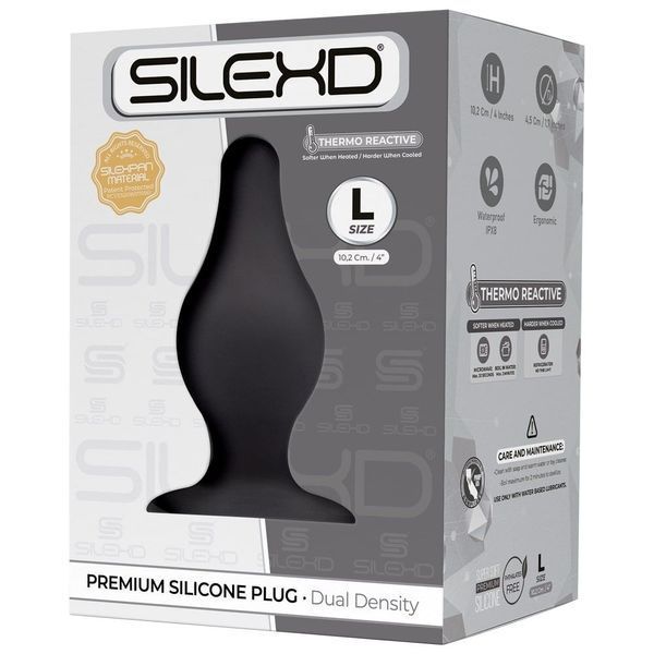 Анальна пробка SilexD (Model 2) двошаровий, силікон+Silexpan, діаметр 2,9 см, розмір L