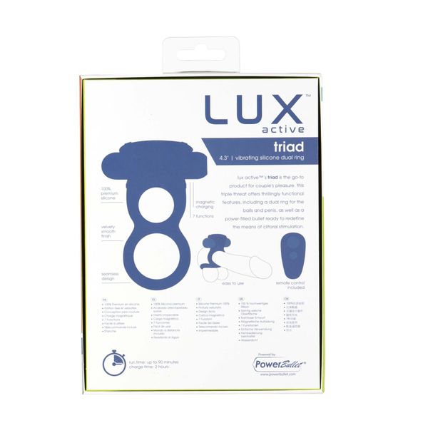 Подвійне ерекційне кільце з вібрацією Lux Active-Triad - Vibrating Dual Cock Ring, пульт ДК SO5575 SafeYourLove