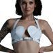 Bra Hearts made of genuine leather Feral Feelings - Hearts Bra, color White