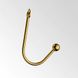 Вагинальный / анальный крюк UPKO Hook золотистый, с шариком на конце и кольцом для фиксации U64057 фото 5