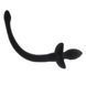 Korek analny Tail z wibracją Taboom Puppy Wiggle Tail, z pilotem, silikonowy, czarny