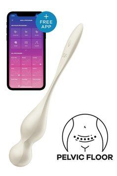 Satisfyer Love Birds 1 Inteligentne kulki Kegla z wibracjami, białe