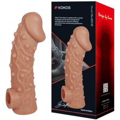 K45207 Насадка на пенис с отверстием для мошонки Kokos 15,6 см. CS 002-M K45207 фото
