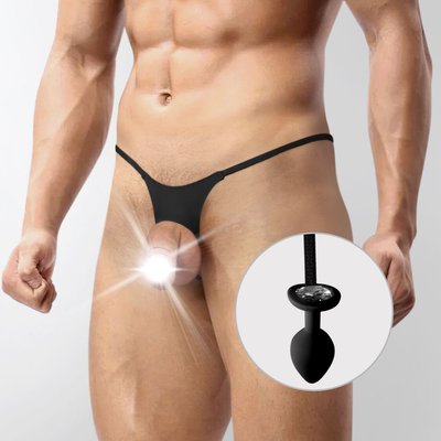 Мужские трусы с силиконовой анальной пробкой Art of Sex - Joni plug panties SO6170 фото